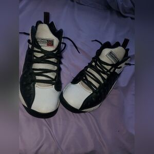Black and white Jordan's